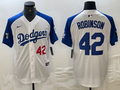 Men’s Los Angeles Dodgers Jackie Robinson #42 White Limited Jersey