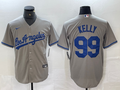 Men’s Los Angeles Dodgers Joe Kelly #99 Gray Jersey