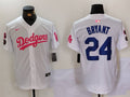 Men’s Los Angeles Dodgers Kobe Bryant #24 White Limited Jersey