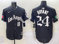 Men’s Los Angeles Dodgers Kobe Bryant #8-24 Black Jersey