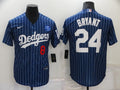 Men’s Los Angeles Dodgers Kobe Bryant #8-24 Blue Jersey