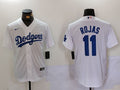 Men’s Los Angeles Dodgers Miguel Rojas #11 White Jersey