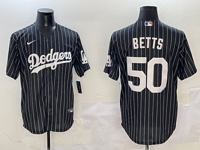 Men’s Los Angeles Dodgers Mookie Betts #50 Black Alternate Limited Jersey