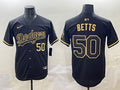 Men’s Los Angeles Dodgers Mookie Betts #50 Black Team Jersey