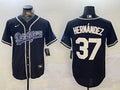 Men’s Los Angeles Dodgers Teoscar Hernandez #37 Black Jersey