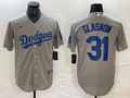Men’s Los Angeles Dodgers Tyler Glasnow #31 Gray Jersey