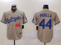 Men’s Los Angeles Dodgers Vicente Padilla #44 Gray Alternate Jersey