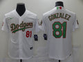 Men’s Los Angeles Dodgers Victor Gonzalez #81 White Stitched Jersey