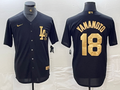 Men’s Los Angeles Dodgers Yoshinobu Yamamoto #18 Black Limited Jersey