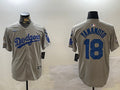 Men’s Los Angeles Dodgers Yoshinobu Yamamoto #18 Gray Jersey