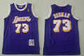 Men’s Los Angeles Lakers #73 Dennis Rodman 1998-99 Purple Mitchell&Ness Throwback Swingman Jersey