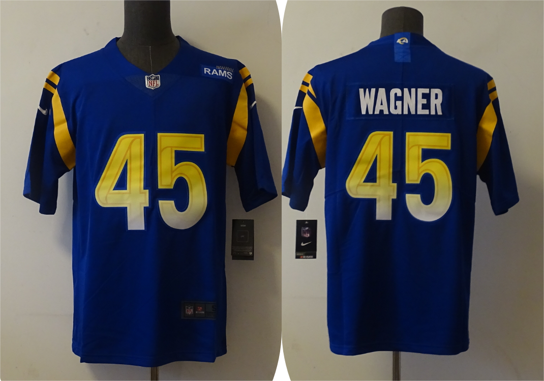 Men’s Los Angeles Rams Bobby Wagner #45 Blue Jersey