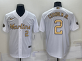 Men’s Miami Marlins Jazz Chisholm Jr. #2 White Stitched Jersey