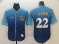 Men’s Milwaukee Brewers Christian Yelich #22 MLB Blue Gradient Jersey