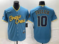 Men’s Milwaukee Brewers Sal Frelick #10 Powder Blue 2022 City Connect Jersey