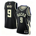 Mens Milwaukee Bucks #9 Kel’el Ware Black Statement Edition Swingman Jersey