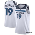 Men’s Minnesota Timberwolves #19 Joan Beringer White Association Edition Swingman Jersey