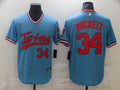 Men’s Minnesota Twins Kirby Puckett #34 Blue Jersey