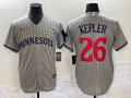 Men’s Minnesota Twins Max Kepler #26 Gray Alternate Jersey