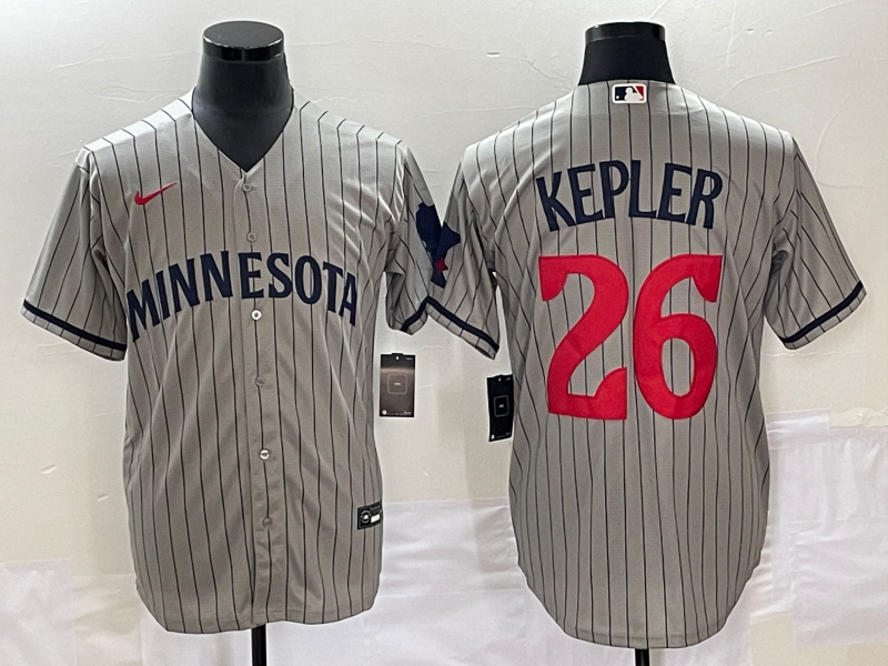 Men’s Minnesota Twins Max Kepler #26 Gray Alternate Jersey
