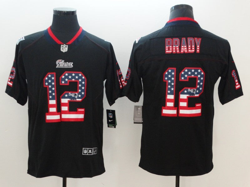 Men’s New England Patriots #12 Tom Brady Black Alternate Jersey