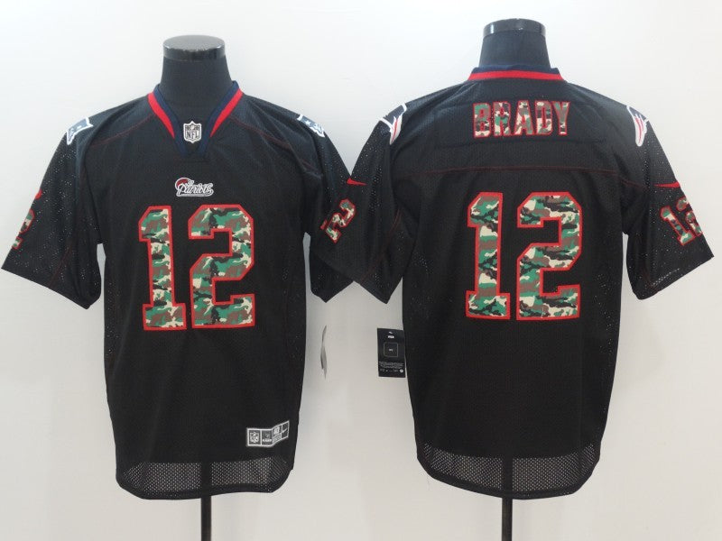 Men’s New England Patriots #12 Tom Brady Black Authentic Jersey