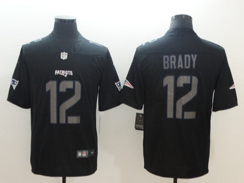 Men’s New England Patriots #12 Tom Brady Black Jersey