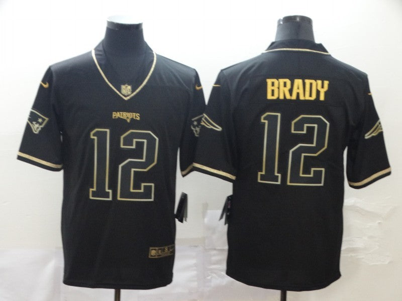 Men’s New England Patriots #12 Tom Brady Black Jersey