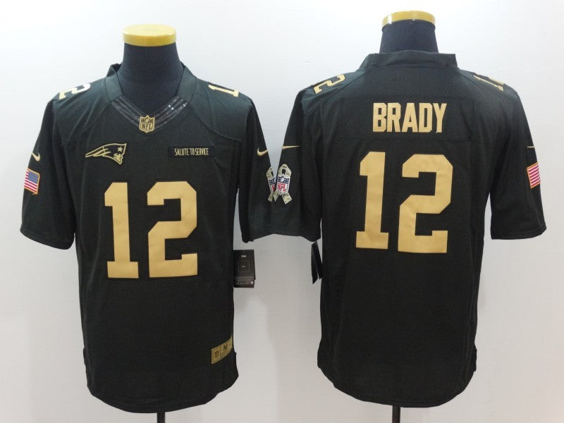 Men’s New England Patriots #12 Tom Brady Black Jersey