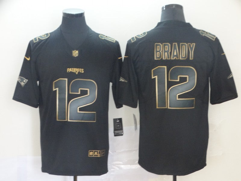 Men’s New England Patriots #12 Tom Brady Black Jersey
