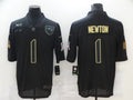 Men’s New England Patriots Cam Newton #1 Black Jersey