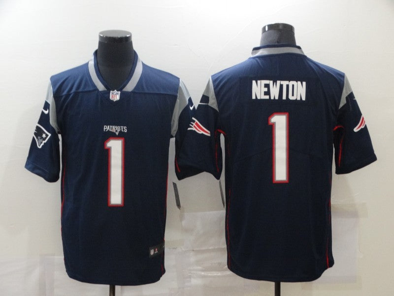 Men’s New England Patriots Cam Newton #1 Navy Jersey
