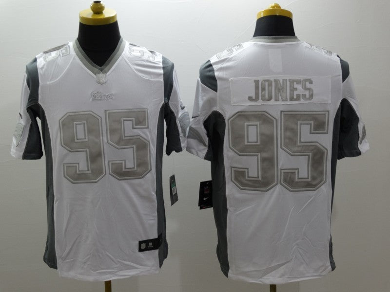 Men’s New England Patriots Chandler Jones #95 White Jersey