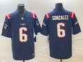 Men’s New England Patriots Christian Gonzalez #6 Navy Team Jersey