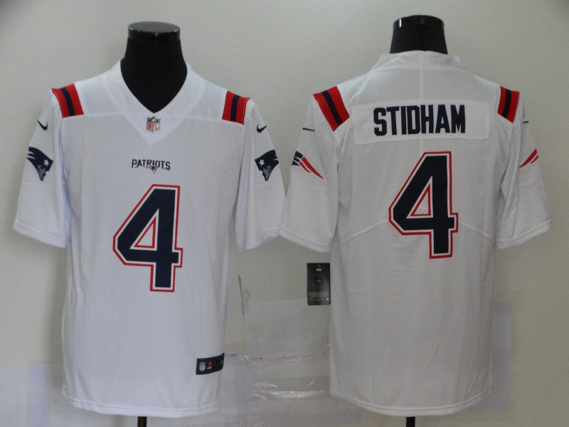 Men’s New England Patriots Jarrett Stidham #4 White Jersey