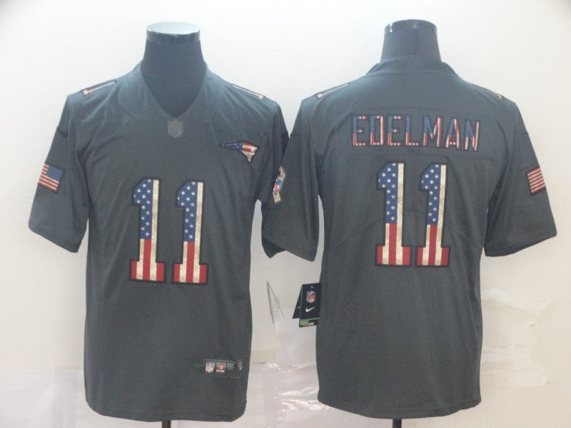 Men’s New England Patriots Julian Edelman #11 Black Alternate Jersey