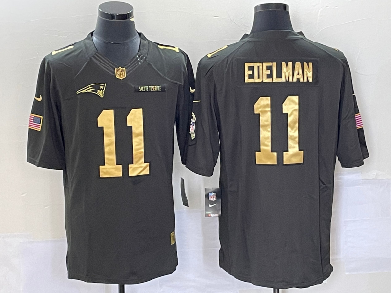 Men’s New England Patriots Julian Edelman #11 Black Jersey