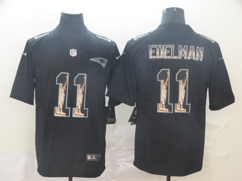 Men’s New England Patriots Julian Edelman #11 Black Jersey