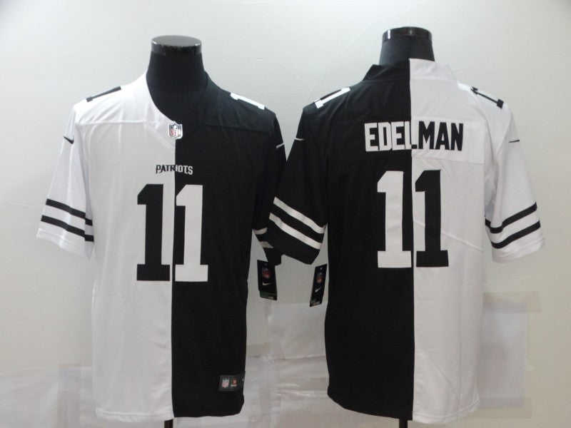 Men’s New England Patriots Julian Edelman #11 Black/White Jersey