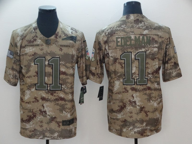 Men’s New England Patriots Julian Edelman #11 Camouflage Jersey