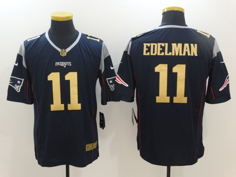 Men’s New England Patriots Julian Edelman #11 Navy Alternate Jersey