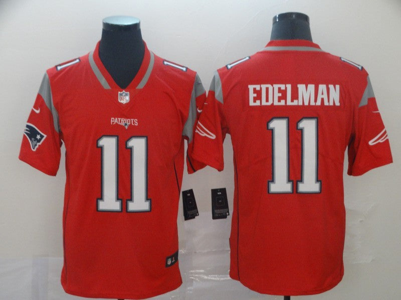 Men’s New England Patriots Julian Edelman #11 Red Inverted Legend Jersey
