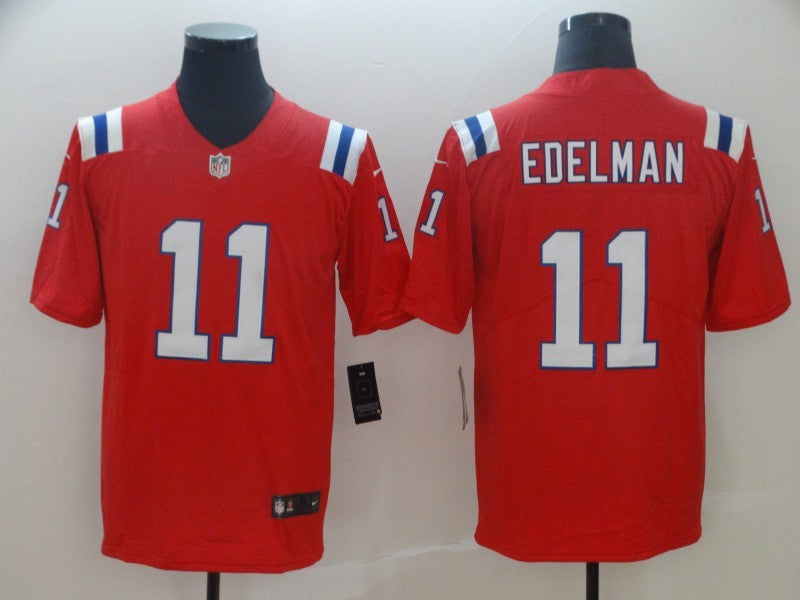 Men’s New England Patriots Julian Edelman #11 Red Jersey