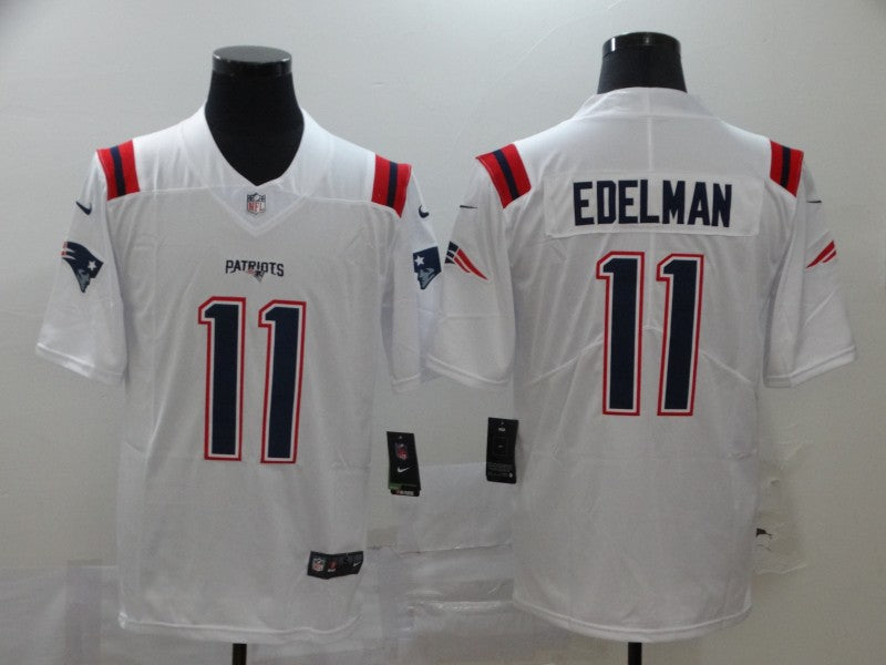 Men’s New England Patriots Julian Edelman #11 White Jersey