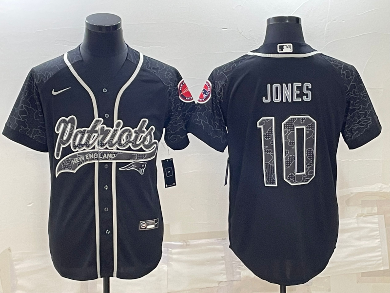 Men’s New England Patriots Mac Jones #10 Black RFLCTV Limited Jersey Joint Edition