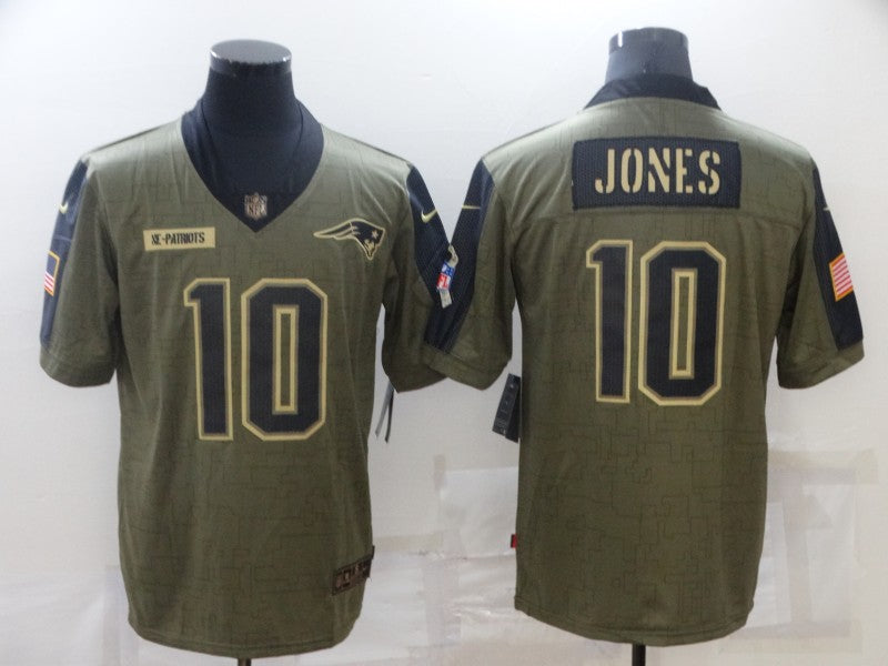 Men’s New England Patriots Mac Jones #10 Brown Jersey