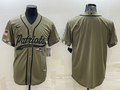Men’s New England Patriots Olive 2022 Salute To Service Limited Blank Jersey