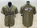 Men’s New England Patriots Olive 2022 Salute To Service Limited Jersey