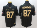 Men’s New England Patriots Rob Gronkowski #87 Black Alternate Jersey