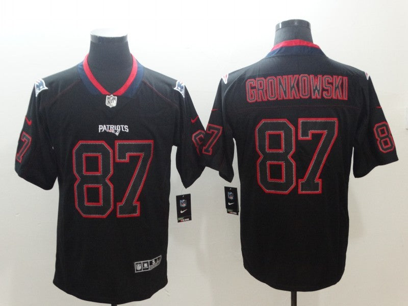 Men’s New England Patriots Rob Gronkowski #87 Black Jersey